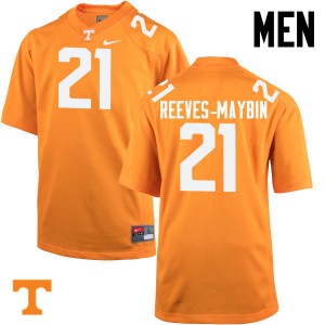 Mens #21 Jalen Reeves-Maybin Tennessee Volunteers Limited Football Orange Jersey 502780-199