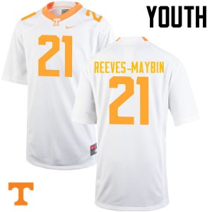 Youth #21 Jalen Reeves-Maybin Tennessee Volunteers Limited Football White Jersey 926182-438
