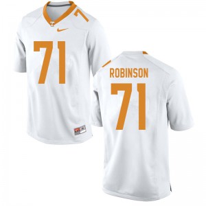 Mens #71 James Robinson Tennessee Volunteers Limited Football White Jersey 777743-413