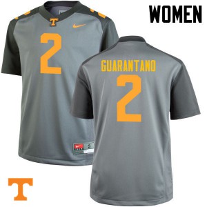 Womens #2 Jarrett Guarantano Tennessee Volunteers Limited Football Gray Jersey 513746-212