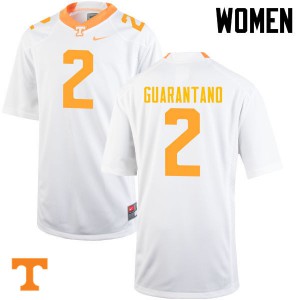 Womens #2 Jarrett Guarantano Tennessee Volunteers Limited Football White Jersey 503886-300
