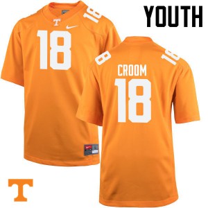 Youth #18 Jason Croom Tennessee Volunteers Limited Football Orange Jersey 479914-399