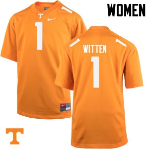 Womens #1 Jason Witten Tennessee Volunteers Limited Football Orange Jersey 964796-978