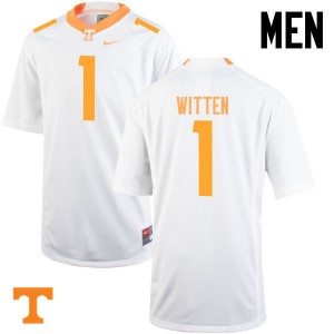 Mens #1 Jason Witten Tennessee Volunteers Limited Football White Jersey 663524-313