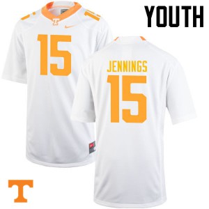 Youth #15 Jauan Jennings Tennessee Volunteers Limited Football White Jersey 295993-471