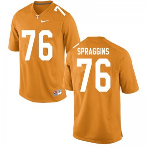 Mens #76 Javontez Spraggins Tennessee Volunteers Limited Football Orange Jersey 480451-289
