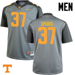 Mens #37 Jayson Sparks Tennessee Volunteers Limited Football Gray Jersey 434861-663