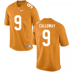 Mens #9 Jimmy Calloway Tennessee Volunteers Limited Football Orange Jersey 197259-890