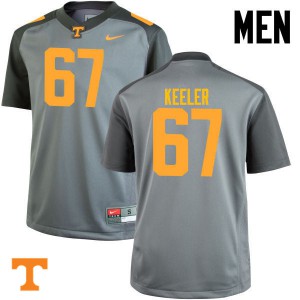 Mens #67 Joe Keeler Tennessee Volunteers Limited Football Gray Jersey 273034-505