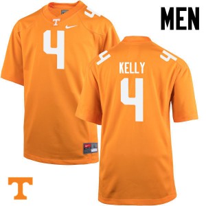 Mens #4 John Kelly Tennessee Volunteers Limited Football Orange Jersey 488169-166