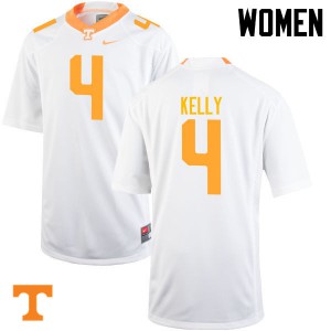 Womens #4 John Kelly Tennessee Volunteers Limited Football White Jersey 608015-193