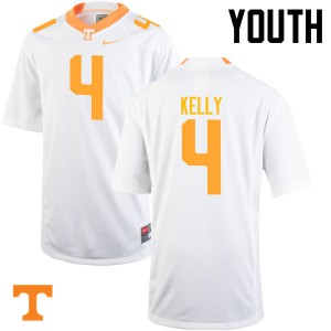 Youth #4 John Kelly Tennessee Volunteers Limited Football White Jersey 218204-445