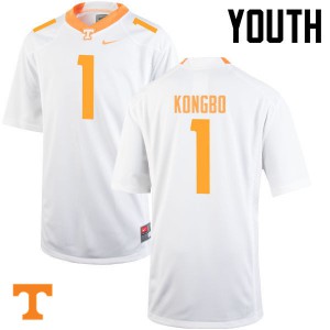 Youth #1 Jonathan Kongbo Tennessee Volunteers Limited Football White Jersey 730737-335