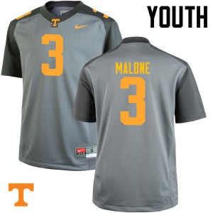 Youth #3 Josh Malone Tennessee Volunteers Limited Football Gray Jersey 884594-631