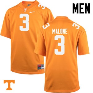 Mens #3 Josh Malone Tennessee Volunteers Limited Football Orange Jersey 816654-200