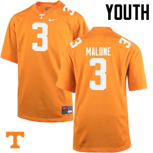 Youth #3 Josh Malone Tennessee Volunteers Limited Football Orange Jersey 766414-445