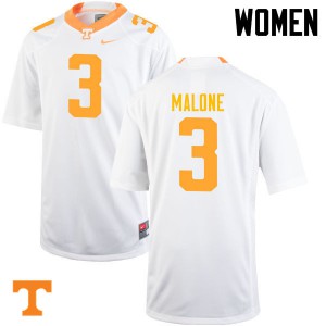 Womens #3 Josh Malone Tennessee Volunteers Limited Football White Jersey 639027-936