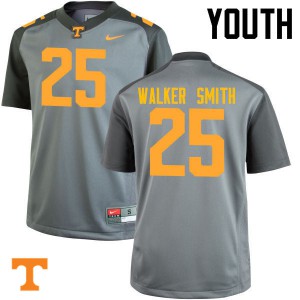 Youth #25 Josh Walker Smith Tennessee Volunteers Limited Football Gray Jersey 509531-804