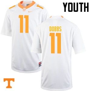 Youth #11 Joshua Dobbs Tennessee Volunteers Limited Football White Jersey 872831-374