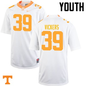 Youth #39 Kendal Vickers Tennessee Volunteers Limited Football White Jersey 507535-752
