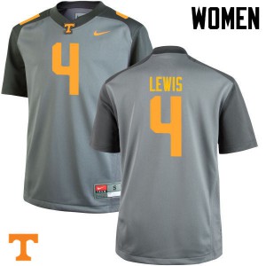 Womens #4 LaTroy Lewis Tennessee Volunteers Limited Football Gray Jersey 344063-319
