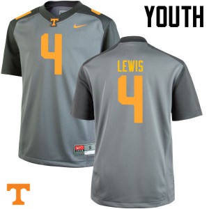 Youth #4 LaTroy Lewis Tennessee Volunteers Limited Football Gray Jersey 232775-130