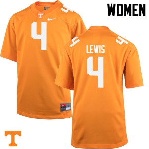Womens #4 LaTroy Lewis Tennessee Volunteers Limited Football Orange Jersey 229799-501