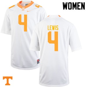 Womens #4 LaTroy Lewis Tennessee Volunteers Limited Football White Jersey 590598-739