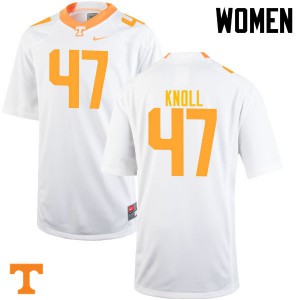 Womens #47 Landon Knoll Tennessee Volunteers Limited Football White Jersey 158335-829