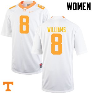 Womens #8 Latrell Williams Tennessee Volunteers Limited Football White Jersey 959841-135