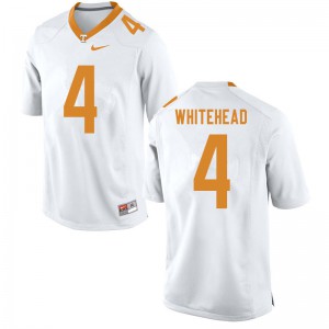 Mens #4 Len'Neth Whitehead Tennessee Volunteers Limited Football White Jersey 512317-364