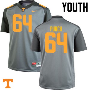 Youth #64 Logan Punch Tennessee Volunteers Limited Football Gray Jersey 711833-792