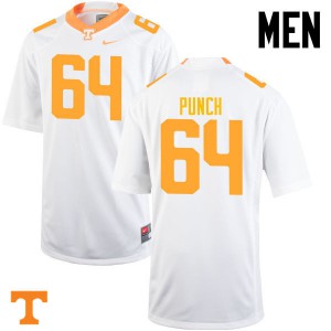 Mens #64 Logan Punch Tennessee Volunteers Limited Football White Jersey 649125-266
