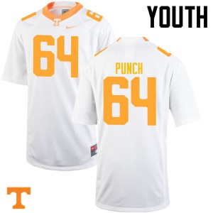 Youth #64 Logan Punch Tennessee Volunteers Limited Football White Jersey 531954-586