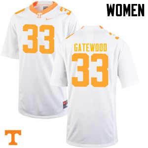 Womens #33 MaLeik Gatewood Tennessee Volunteers Limited Football White Jersey 877106-884
