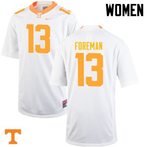 Womens #13 Malik Foreman Tennessee Volunteers Limited Football White Jersey 506113-506