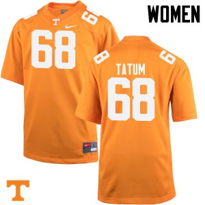 Womens #68 Marcus Tatum Tennessee Volunteers Limited Football Orange Jersey 761877-166