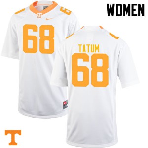 Womens #68 Marcus Tatum Tennessee Volunteers Limited Football White Jersey 484036-317