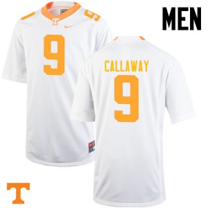 Mens #9 Marquez Callaway Tennessee Volunteers Limited Football White Jersey 569778-559