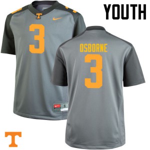 Youth #3 Marquill Osborne Tennessee Volunteers Limited Football Gray Jersey 113347-629