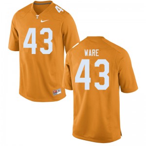 Mens #43 Marshall Ware Tennessee Volunteers Limited Football Orange Jersey 934735-884