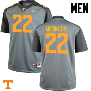 Mens #22 Micah Abernathy Tennessee Volunteers Limited Football Gray Jersey 578950-922