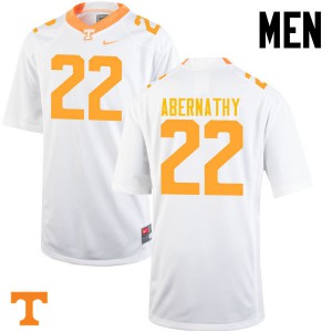 Mens #22 Micah Abernathy Tennessee Volunteers Limited Football White Jersey 191869-915