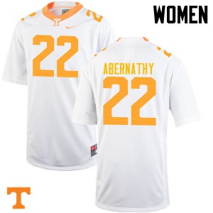Womens #22 Micah Abernathy Tennessee Volunteers Limited Football White Jersey 896848-816