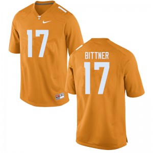 Mens #17 Michael Bittner Tennessee Volunteers Limited Football Orange Jersey 526812-515