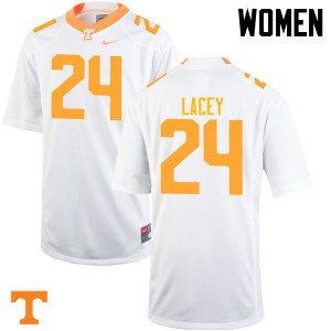 Womens #24 Michael Lacey Tennessee Volunteers Limited Football White Jersey 145291-191