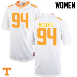 Womens #94 Mykelle McDaniel Tennessee Volunteers Limited Football White Jersey 477535-200