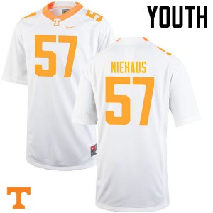 Youth #57 Nathan Niehaus Tennessee Volunteers Limited Football White Jersey 975246-912