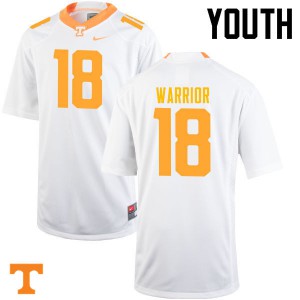 Youth #18 Nigel Warrior Tennessee Volunteers Limited Football White Jersey 172524-815