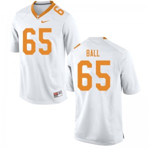 Mens #65 Parker Ball Tennessee Volunteers Limited Football White Jersey 465384-664